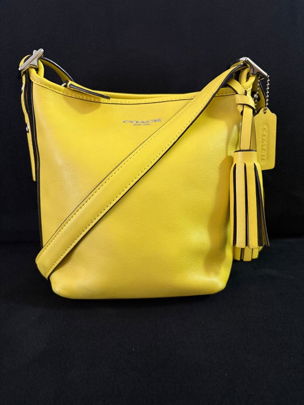 Coach Legacy Leather Mini Duffle Crossbody in Sunflower Yellow
